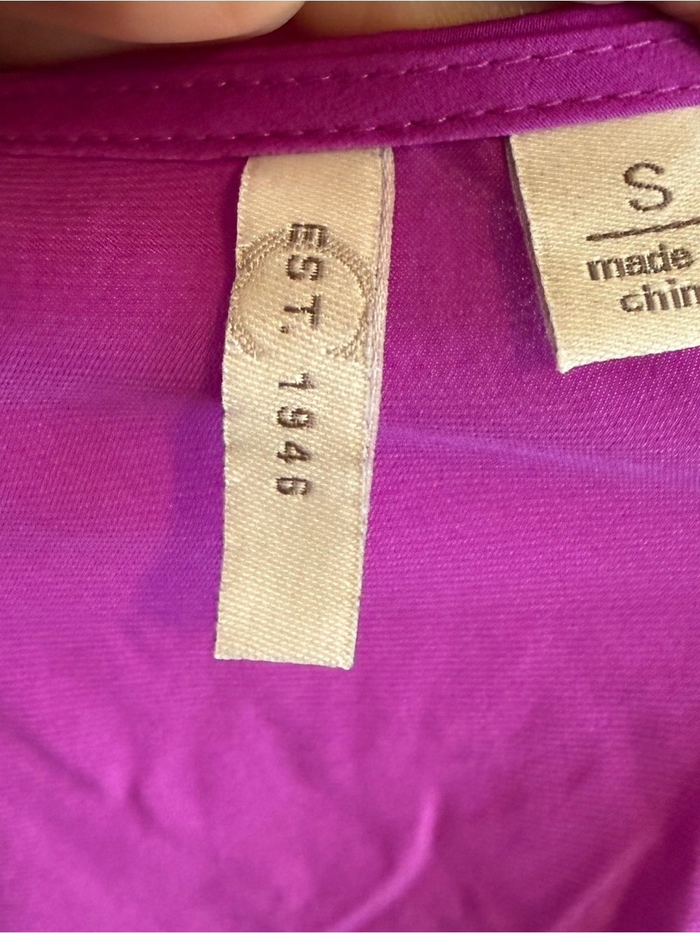 Cato Fuchsia Button-Front Ruffle Sleeve V-Neck Top - Picture 4 of 4